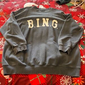 Anine Bing black Sweatshirt with White Lettering